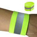 High Visibility Dual Custom Reflective Strip Elastic Wristband for Walking